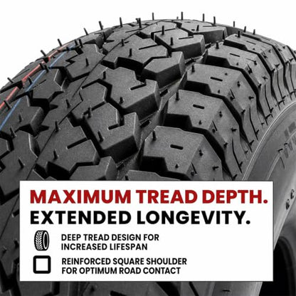 eCustomrim 2-Pack ST175/80D13 13 Inch DEEP TREAD Trailer Tire Load Range C
