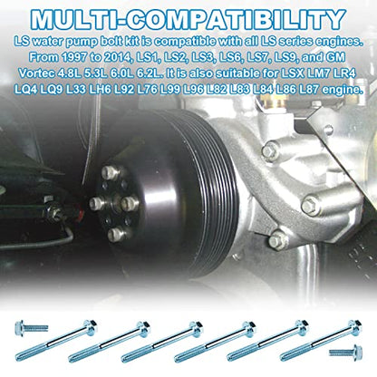 LS Water Pump Bolt Kit Thermostat Housing Bolts