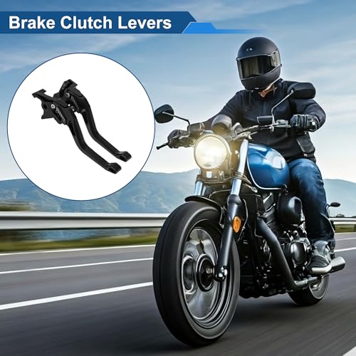 Short Brake Clutch Levers for Kawasaki Z900 2025 Solid Black