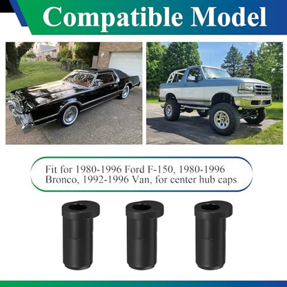 Wheel/Center Caps Insert fits 1980-1996 Ford F-150 & Bronco, 1992-1996 Van - style: 3 Pcs Inserts