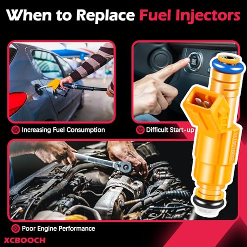 Fuel Injectors Set of 8 Compatible with Ford for E-350