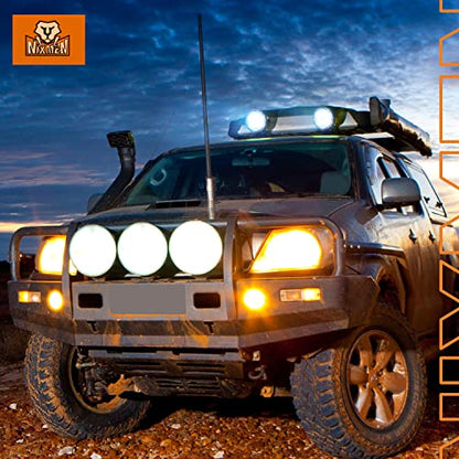 Nilight 2 PCS 3 Inch LED Pods Round 1500LM Built-in EMC Work Light 90° Flood Beam Angle Offroad Side Lights w/ 16AWG DT Wiring Kit for Tractor Truck Boat ATV UTV - color: White Led Pods +Wiring harness