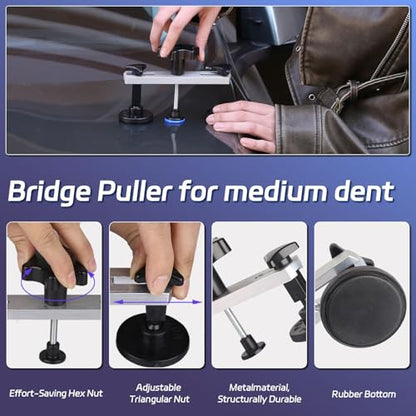 VEXTRO Dent Puller Kit - Paintless Dent Repair Kit for Car Door Dings - size: PDR Kit-3