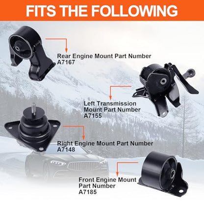 Engine Motor Mount Compatible with Hyundai Elantra 2007-2012 L4 2.0L ,Replacement for A4575EL A4587 A65017EL A65057 - size: Elantra 07-12