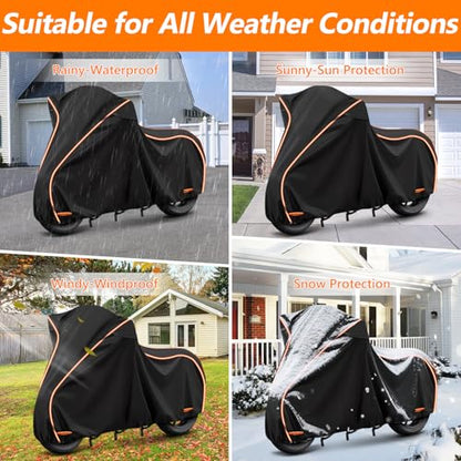 420D & Cotton Lining Waterproof Motorcycle Cover for Honda Africa Twin - size: for Honda Africa Twin