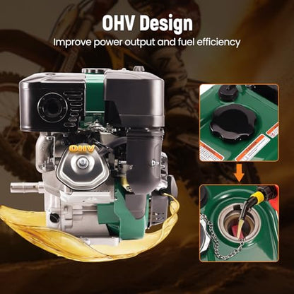 maXpeedingrods 420cc Gasoline Engine, 4 Stroke OHV Horizontal - style: 420cc+Recoil Start
