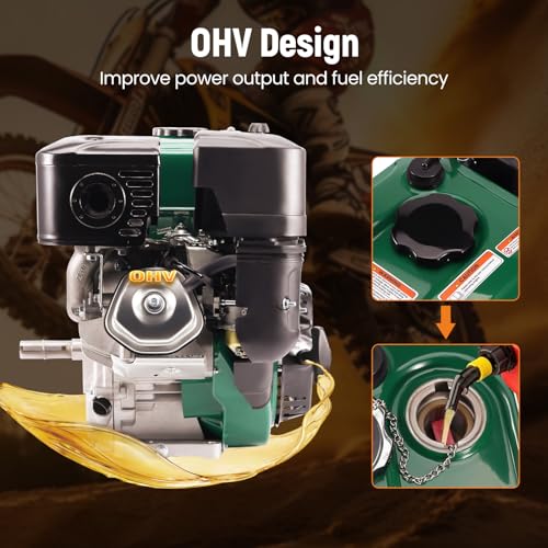 maXpeedingrods 420cc Gasoline Engine, 4 Stroke OHV Horizontal - style: 420cc+Recoil Start
