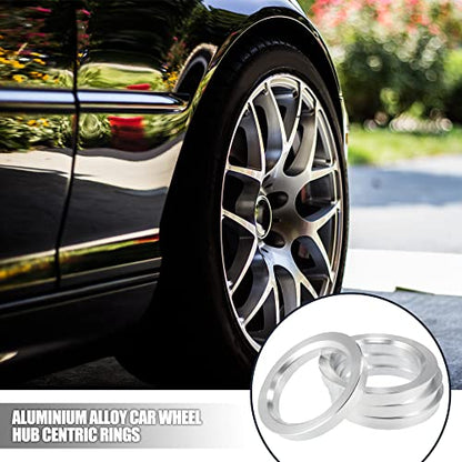 X AUTOHAUX 4pcs OD 72.6mm to ID 56.1mm Aluminium Alloy Hub Centric Rings - size: 56.1mm