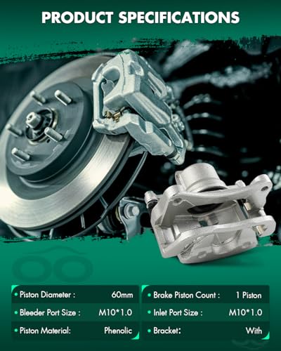 SCITOO 1PC 18B5422 Front Driver Side Disc Brake Caliper With Bracket - size: Front Driver[18B5422]