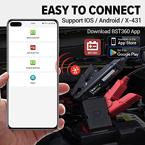 Launch BST360 Bluetooth Battery Tester for 12V Cars,for Android/iOS/X431