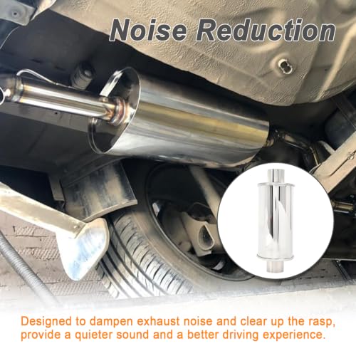 2.25'' Inch Ultra Quiet Exhaust Resonator,Performance Muffler Resonator 2.25" Inlet 2.25" Outlet 14" Overall Length T304 Stainless Steel Universal Fitment - size: 2.25''Inch