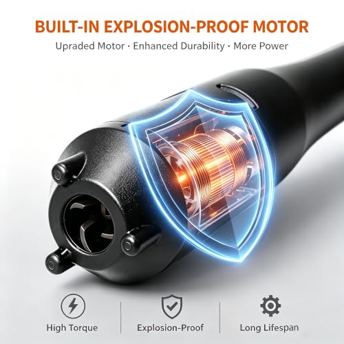 Electric Portable Fuel Transfer Pump，Battery Operated Liquid Transfer Pump, 2.4GPM Liquid & Gasoline Siphon Pump, Long Hose，Handheld Liquid Transfer Pump Nozzle-free. - color: Black+Orange