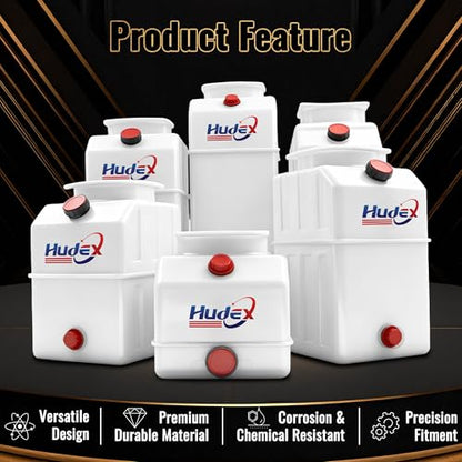 3 Quart Poly Power Unit Reservoir for Hydraulic Systems, Polyethylene Flat Bottom Utility Fluid Tank for Dump Trucks Trailers RVs Boats - size: 3 Quart
