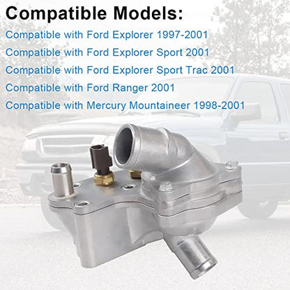 Aluminum Coolant Thermostat Housing Compatible with 1997-2001 Ford Explorer - size: 902204