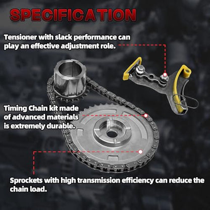 Oil Pump & Timing Chain Kit with Timing Cover Gasket - color: QH-TCK-GM5300-001