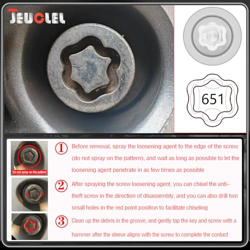 651 Wheel Locking Nut Key for Nissan Infiniti, ID 21mm Lug Socket - size: socket 651