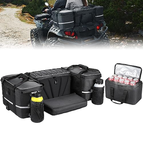 KEMIMOTO ATV Bag, 74L Large ATV Cargo Bag with Cooler Bag, Water-resistant