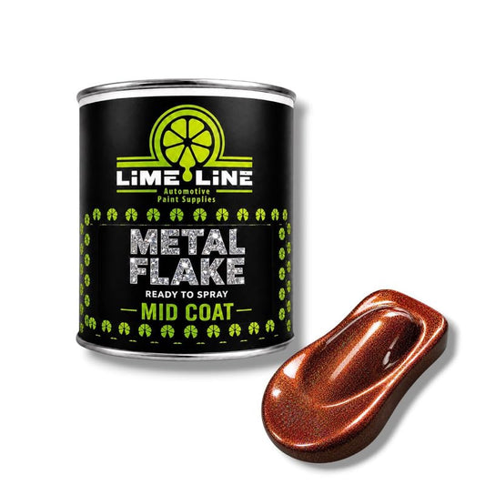 LiME LiNE Automotive Metal Flake Midcoat - No Reducer Needed (Orange Iridescent, 1 Pint) - color: Orange Iridescent, size: 16 Fl Oz (Pack of 1)