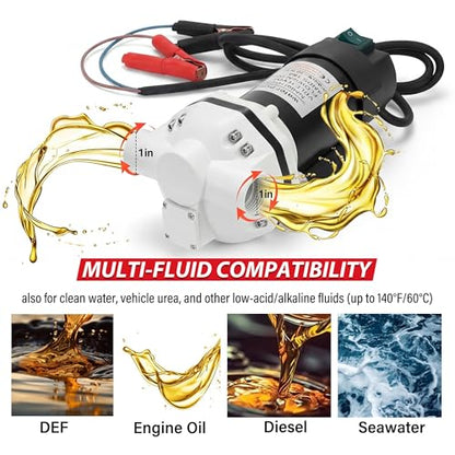 12V DC DEF Transfer Pump, 25PSI Diaphragm Self-Priming Transfer Pump