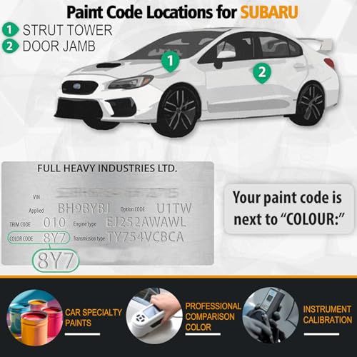 PAF Cool Gray Khaki Car Touch Up Paint for Subaru, Color Accurate Car Paint Scratch Repair Pen Kit Quick & Easy Fix Vehicle Chips and Automotive Nicks Scuff - color: PAF Cool Gray Khaki for BRZ/Crosstrek/WRX, style: Subaru