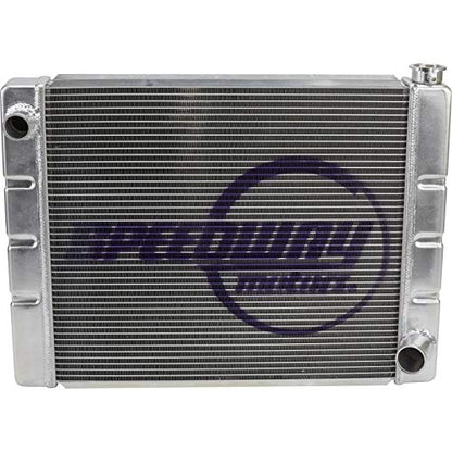 Speedway Motors Chevrolet SBC/BBC Universal Lightweight Aluminum Radiator, 22 Inch Width, Premium Performance with Maximum Cooling, Easy Installation to any Build - size: 22" Wide