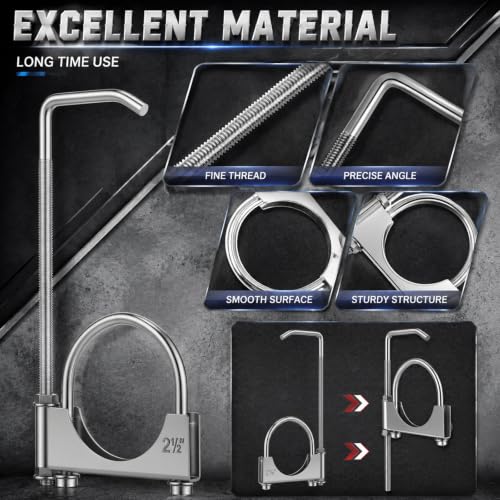 2 Pcs 2.5" Exhaust Hangers, Universal Muffler Hangers