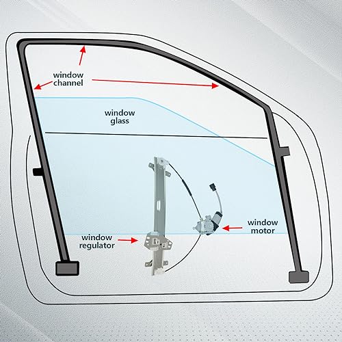 FINDAUTO 748-047 Power Window Regulator for 2004-2008 for Acura TSX