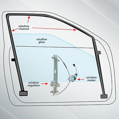 FINDAUTO 748-047 Power Window Regulator for 2004-2008 for Acura TSX