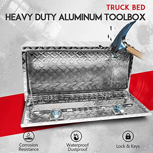 36" x 18" x 18" Truck Tool Box Pickup Truck Bed Toolbox Heavy Duty - color: Silver, size: 36" x 18" x 18"