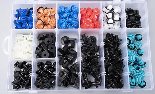 240pcs Body Side Hardware Quick-Select Kit for Toyota & Lexus Bumper Cover Engine Under Cover Fender & Rocker Molding Clip Assortment