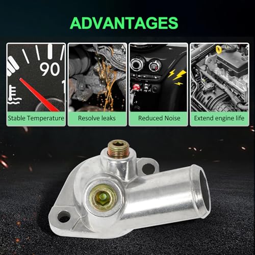 SCITOO Thermostat Housing Assembly Fit for Chevrolet for GMC for Buick for Checker for Oldsmobile for Pontiac Models,OE 14088753 - size: 14088753