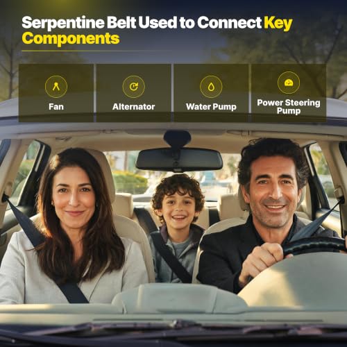 6PK2375 Serpentine Belt with 2008-2012 Chevrolet Malibu 3.6L - size: 6PK2375-2375mm