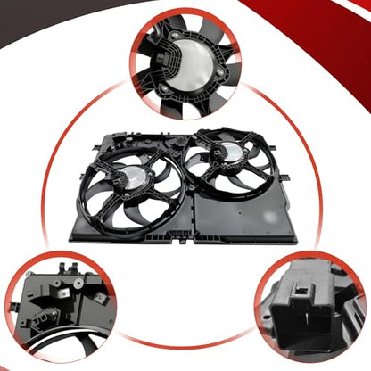 PartsFlow Engine Radiator Cooling Fan Assembly for 2014-2021 Ram ProMaster 1500 2500 3500 68188994AA 621-638 - color: For Ram ProMaster