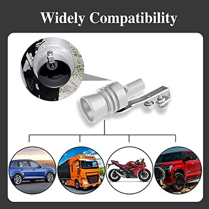 2PCS Car Turbo Whistle, Aluminum Alloy Universal Turbo Whistle - color: Sliver