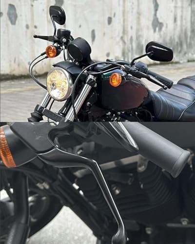 Brake Clutch Levers Hand Lever Fits for Harley Sportster XL 883 1200 Control Hand Lever Replacement Parts 2004-2013 Black - color: For 2004-2013-Black