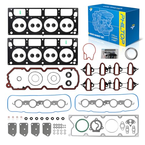 PHILTOP Head Gasket Set for Silverado 1500 2002-2007 4.8L, 2002-2013 5.3L - size: HS 26191 PT-1
