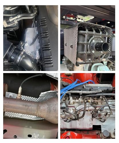 Car Heat Shield,Automotive Replacement Exhaust Heat Shields,Car Accessories Aluminum High Temperature Thermal Barrier Exhaust Electrical,Fit for Mufflers,Fuel Tanks (30 * 60cm) - size: 30*60cm