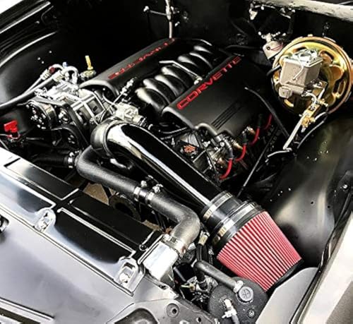 LS Swap Cold Air Intake - Black, Universal Fit, LS1 LS2 LSX Restomod A-Body G-Body Camaro Chevelle GTO Monte Carlo Caprice