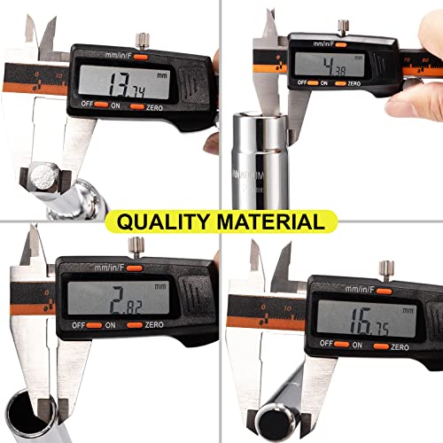 Spurtar Extended 4 Way Lug Wrench, Tire Iron Lug Nut Wrench, Tire Nut Remover Tools 1/2 Drive with 17/19mm and 21/23mm Sockets - size: Extendable