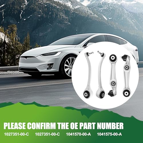 Lower Control Arm for Model S 2014-2020, Model X 2016-2021(4 PCS) - size: 2014-2020 Model S