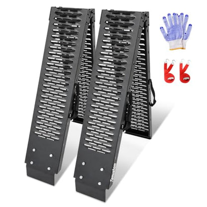 Temushom 83" Black Series Folding Truck Ramps, 1000 Lbs Capacity, 2 Pcs - size: Black-83'' L-Usable Height: under 30''