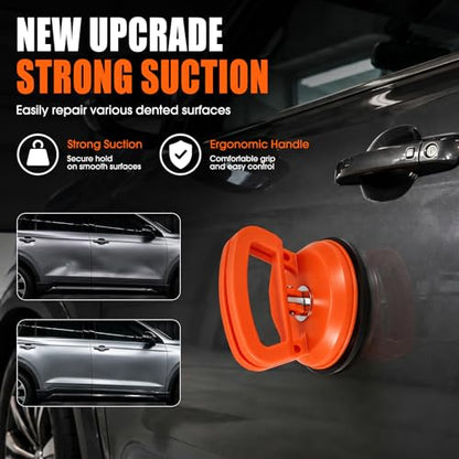 yuyimydd Car Dent Puller,Suction Cup Dent Puller,Dent Remover Tool for Car - color: 1 Orange + 2 Black