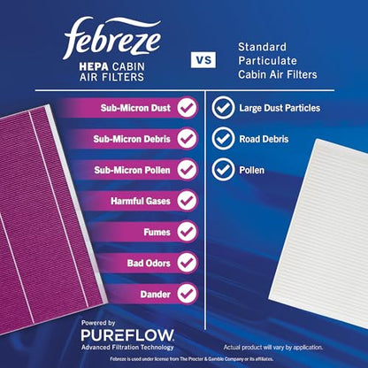 Febreze Odor Control UNSCENTED HEPA Cabin Air Filter by PUREFLOW RZ18110H - style: HEPA