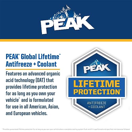 PEAK Global Lifetime Concentrate Antifreeze and Coolant for All Vehicles, 1 Gal. - size: Concentrate