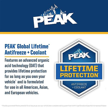 PEAK Global Lifetime Concentrate Antifreeze and Coolant for All Vehicles, 1 Gal. - size: Concentrate