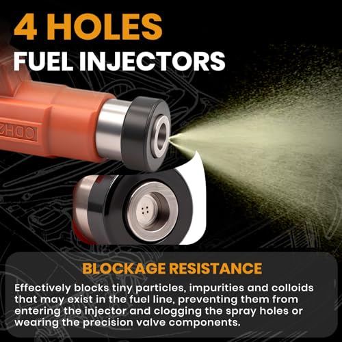 Fuel Injectors INP-771 Compatible with Yamaha Chevy Chrysler Dodge - size: INP-771 4P