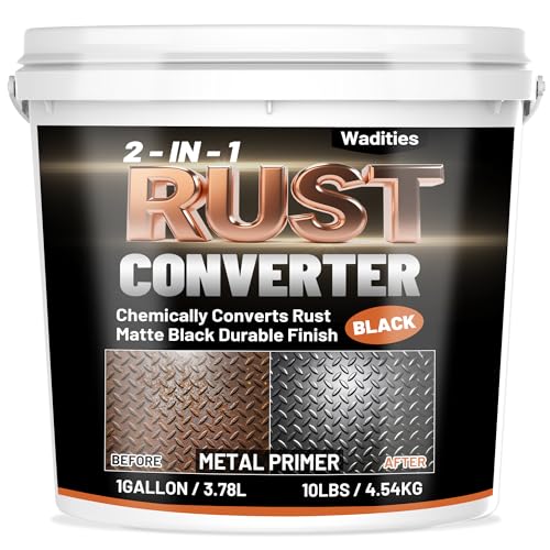 2-in-1 Rust Converter & Metal Primer, 1 Gallon Black Rust Inhibitor Paint - size: 128 Fl Oz (Pack of 1)