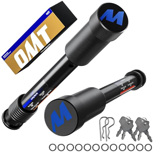 OMT 2 Pack Locking Hitch Pin Set with 5/8" Pin for 2 & 2.5 Receiver - color: Black, size: 2 & 2.5 in - 2 Pack