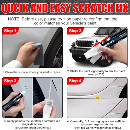 Car Touch Up Paint(Sting Gray(PDN)) for Jeep - color: Sting Gray(PDN) for 2023 Wrangler/2023 Compass/2023 Renegade