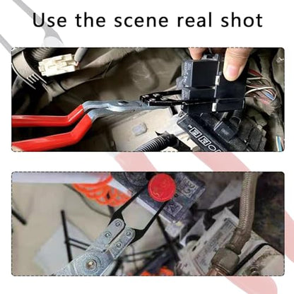 2 PCS Relay Tester, Electrical Disconnect Pliers, Automotive Relay Fmm Fuses Puller Tool, Automotive Relay Tester (Red)